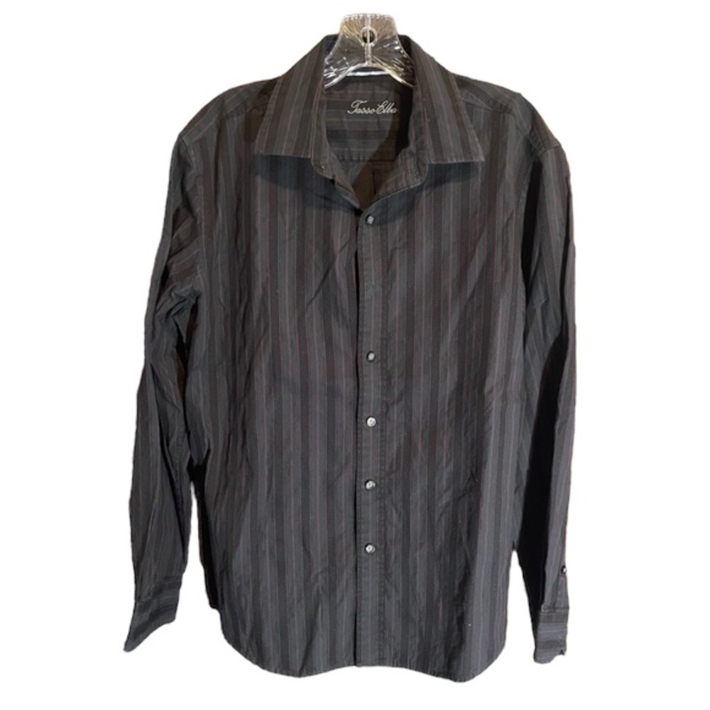 Tasso Elba Stripped Dress Shirt Medium